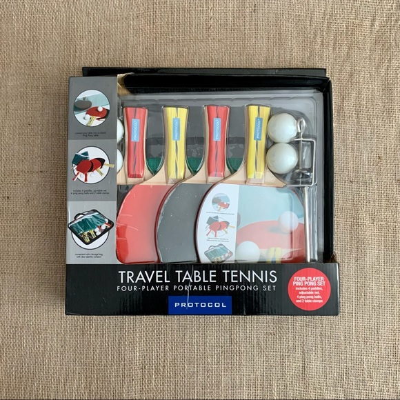 Travel Table Tennis 4 Player Portable Ping Pong NIB - Picture 1 of 9